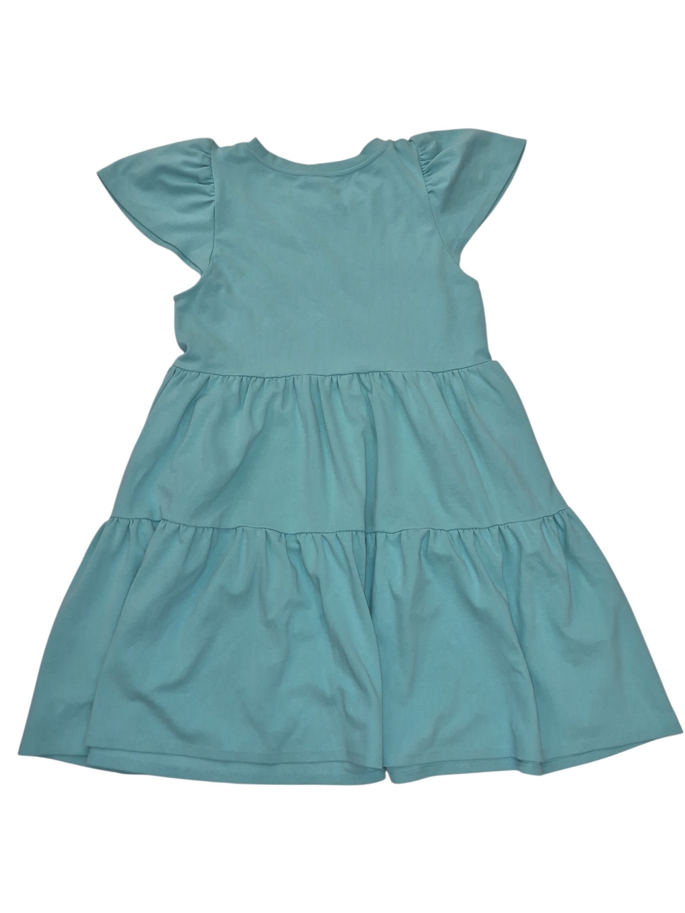 crown & ivy Tiered Flutter-Sleeve Swing Dress in Aqua